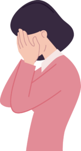 Illustration einer trauernden Frau